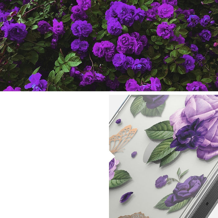 Кейс Ringke Fusion Design Armored с гел рамка за iPhone 14 Pro, прозрачен, (Purple rose) (FD641E29)