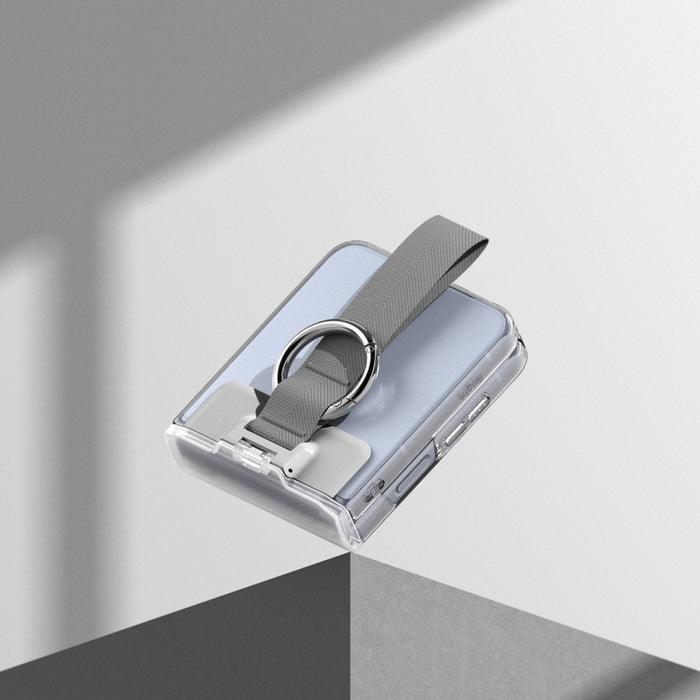 Кейс Ringke с каишка за Samsung Galaxy Z Flip 4 / Flip 3, прозрачен / тъмносив (HG666192RS)