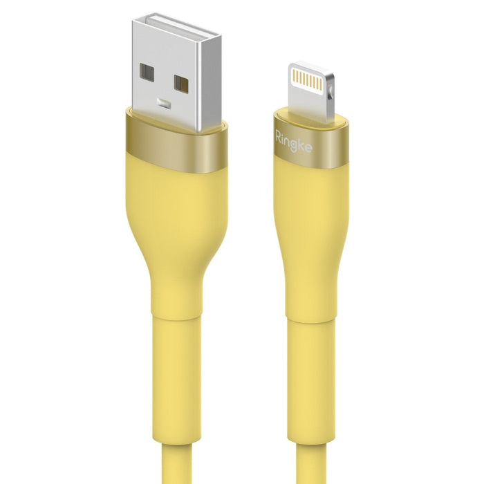 Кабел Ringke, USB-А към Lightning, 480Mb/s, 12W, 2m, Жълт