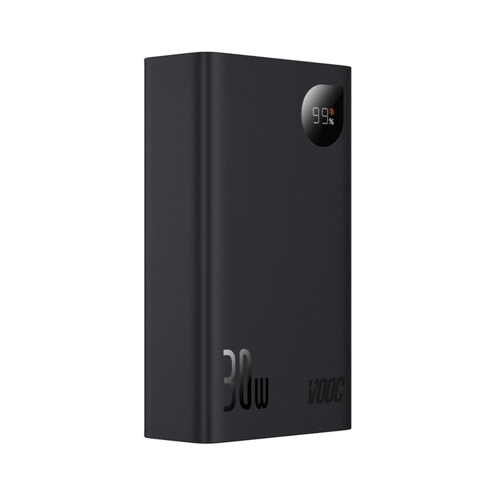 Преносима батерия Baseus Adaman2, с цифров дисплей, 20000mAh, 30W, 2xUSB/1x USB-C, SCP, Oppo Super VOOC, Черен