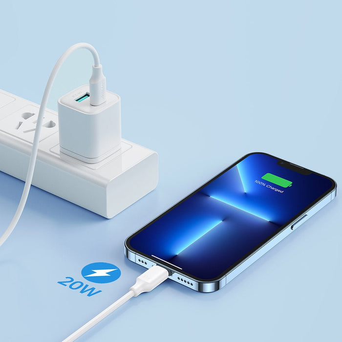 Кабел за зареждане / пренос на данни Joyroom, USB-C към Lightning, 480Mb / s, 20W, 0.25m, черен, (S-CL020A9)