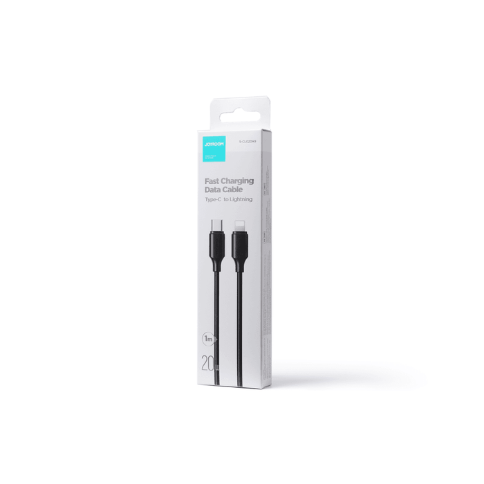 Кабел за зареждане / пренос на данни Joyroom, USB-C към Lightning, 480Mb / s, 20W, 1m, черен, (S-CL020A9)