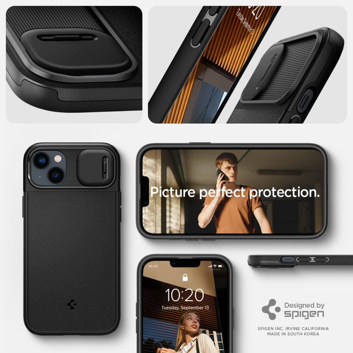 Кейс Spigen OPTIK ARMOR, съвместим с MagSafe, за iPhone 14 Plus, Black