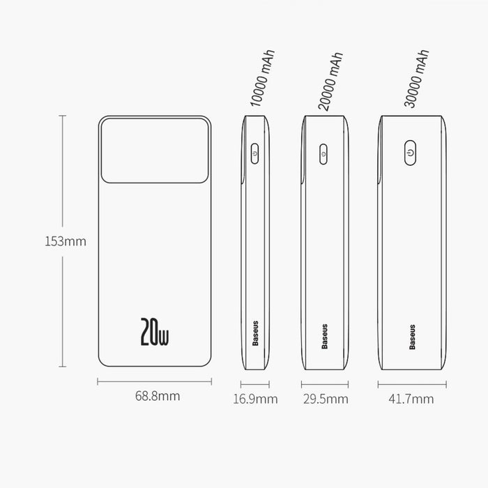 Преносима батерия Baseus Bipow Fast Charge