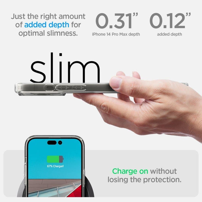 Кейс Spigen ULTRA HYBRID, съвместим с MagSafe, за iPhone 14 Pro Max, Carbon Fiber