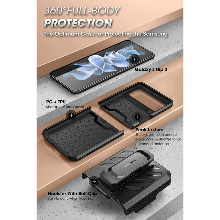 Кейс Supcase Unicorn Beetle Pro за Samsung Galaxy Z Flip 4, син