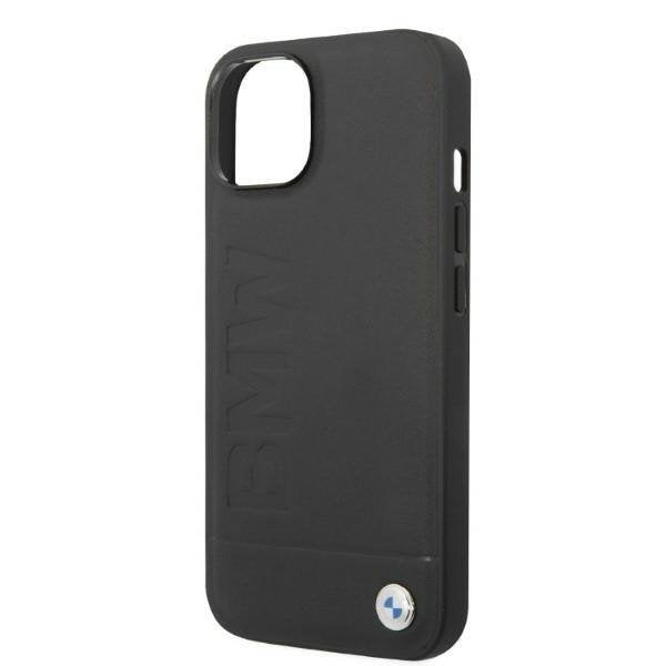Кейс BMW BMHMP14SSLLBK за iPhone 14 6.1", черен / черен, твърд, Signature Logo Imprint Magsafe