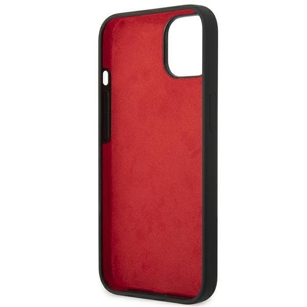 Кейс Ferrari FEHCP14MSIBBK за iPhone 14 Plus 6.7", черен/черен, твърд, силиконов, с метално лого