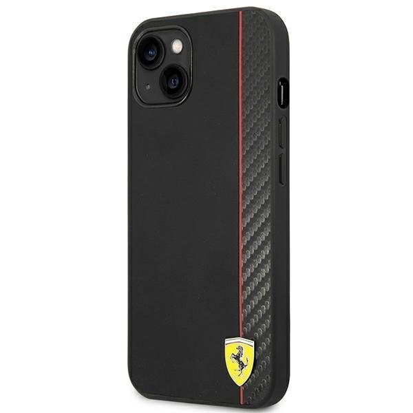 Кейс Ferrari FEHCP14SAXBK за iPhone 14 6.1", черен/черен, твърд, Карбон