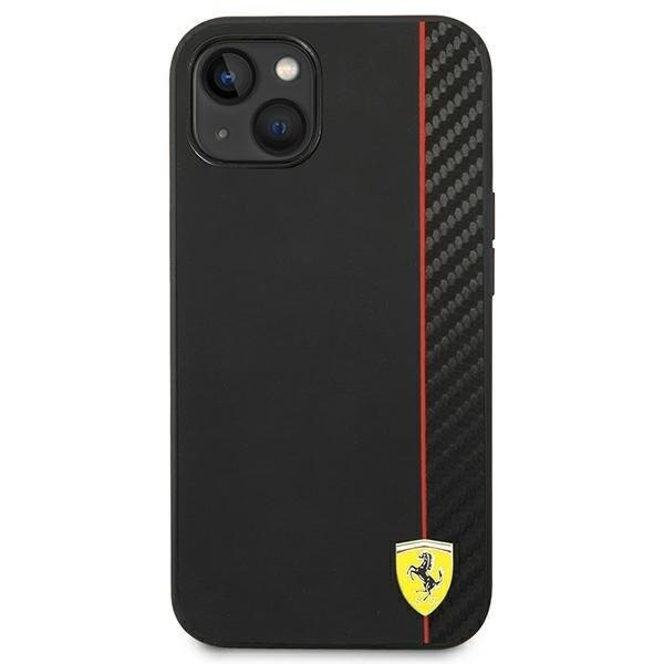 Кейс Ferrari FEHCP14SAXBK за iPhone 14 6.1", черен/черен, твърд, Карбон