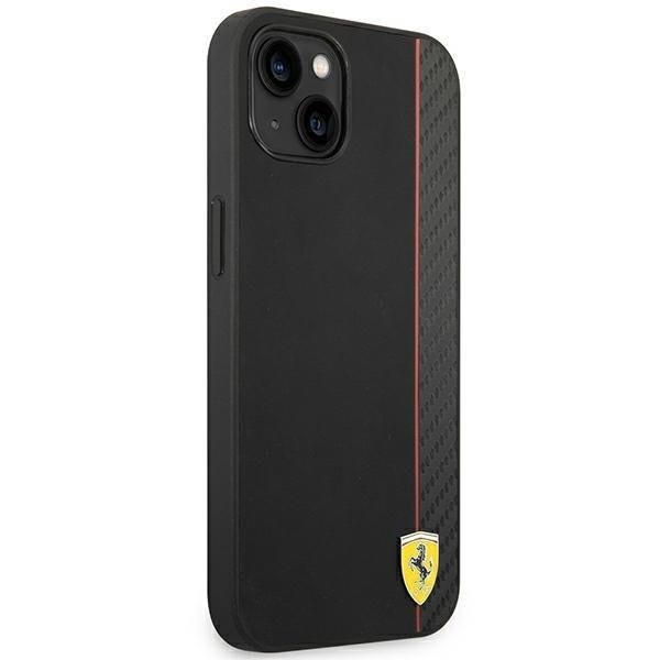 Кейс Ferrari FEHCP14SAXBK за iPhone 14 6.1", черен/черен, твърд, Карбон