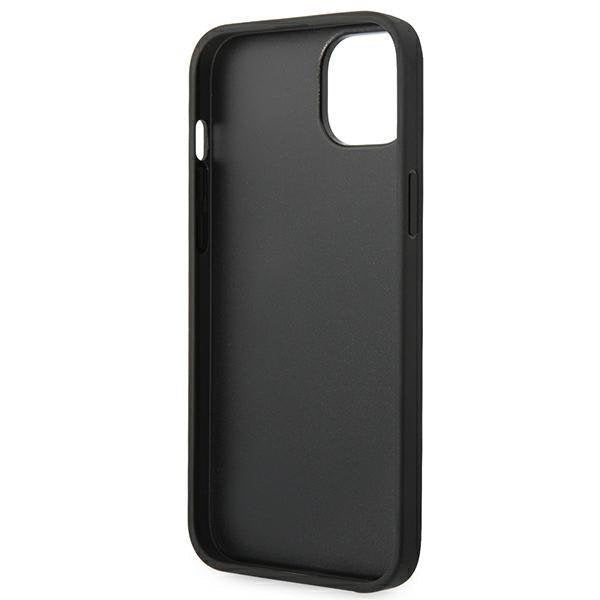 Кейс Ferrari FEHCP14SRBUK за iPhone 14 6.1", черен/черен, твърд, Leather Stamp Sides