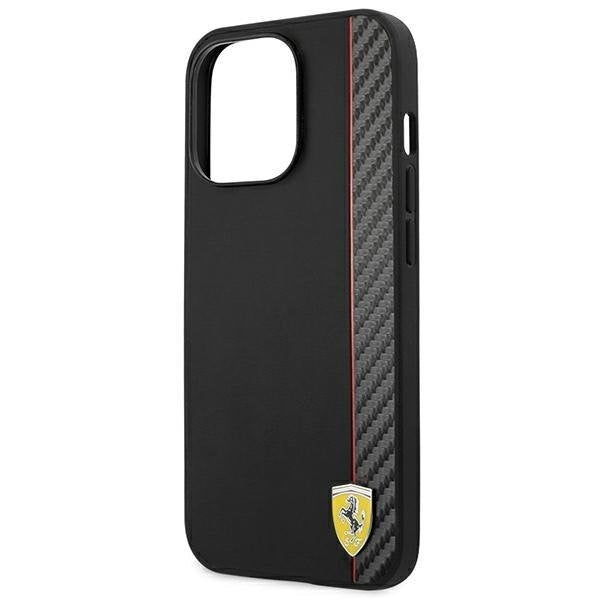 Кейс Ferrari FEHCP14XAXBK за iPhone 14 Pro Max 6.7", черен/черен, твърд, Карбон