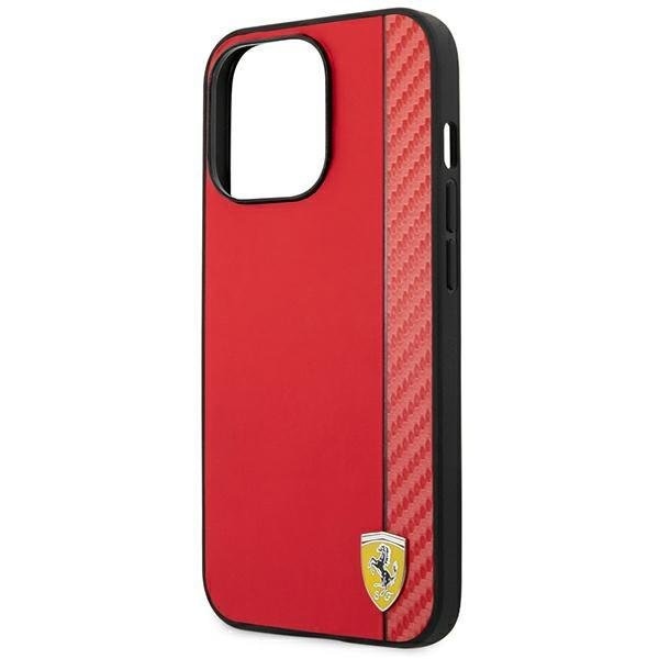 Кейс Ferrari FEHCP14XAXRE за iPhone 14 Pro Max 6.7", червен/червен, твърд, Карбон
