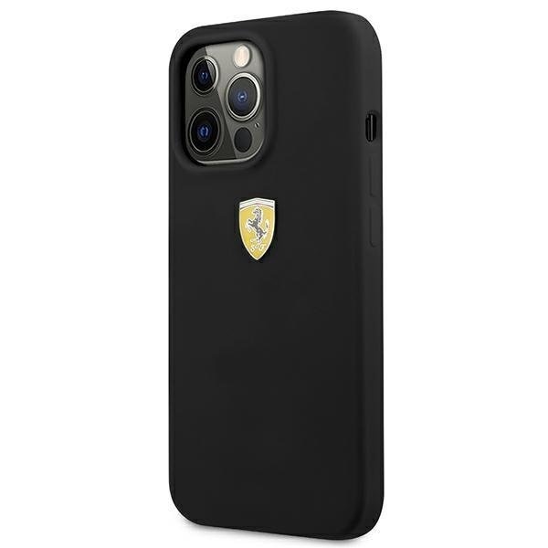 Кейс Ferrari FESSIHCP13LBK за iPhone 13 Pro / 13 6.1", черен/черен, твърд, силиконов