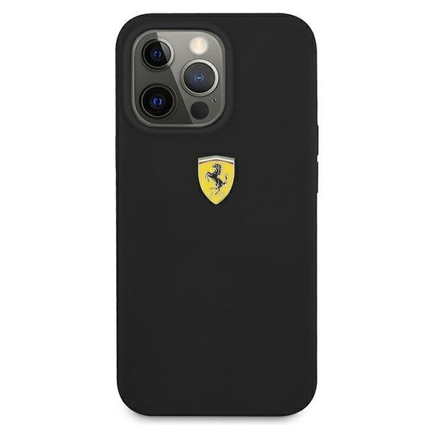 Кейс Ferrari FESSIHCP13LBK за iPhone 13 Pro / 13 6.1", черен/черен, твърд, силиконов
