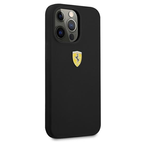 Кейс Ferrari FESSIHCP13LBK за iPhone 13 Pro / 13 6.1", черен/черен, твърд, силиконов