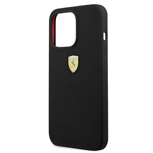 Кейс Ferrari FESSIHCP13LBK за iPhone 13 Pro / 13 6.1", черен/черен, твърд, силиконов