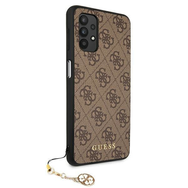 Кейс Guess GUHCA325GF4GBR A325 A32 LTE, кафяв / кафяв, твърд, 4G Charms Collection