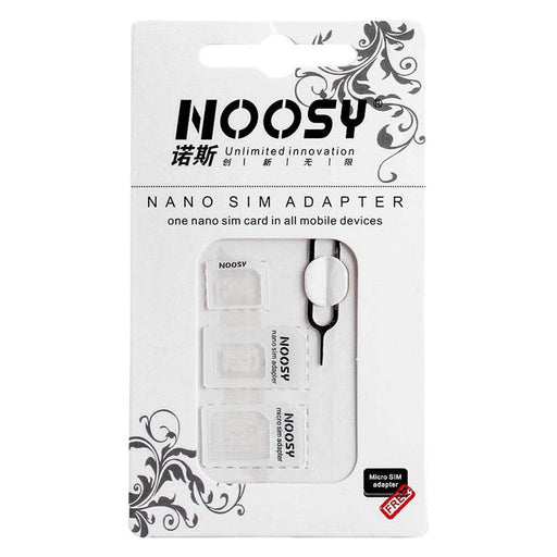 Комплект 3в1 адаптери Nano/Micro/Sim + ключ Noosy Черен