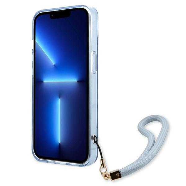 Кейс Guess GUHCP13MHTSGSB за iPhone 13 6.1", син / син, твърд, Translucent Stap