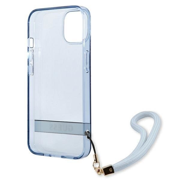 Кейс Guess GUHCP13MHTSGSB за iPhone 13 6.1", син / син, твърд, Translucent Stap