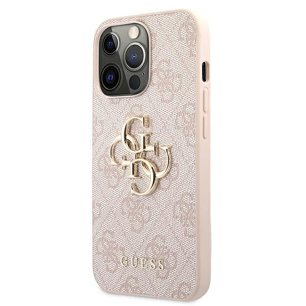 Кейс Guess GUHCP13X4GMGPI за iPhone 13 Pro Max 6,7", розов / розов, твърд, 4G Big Metal Logo
