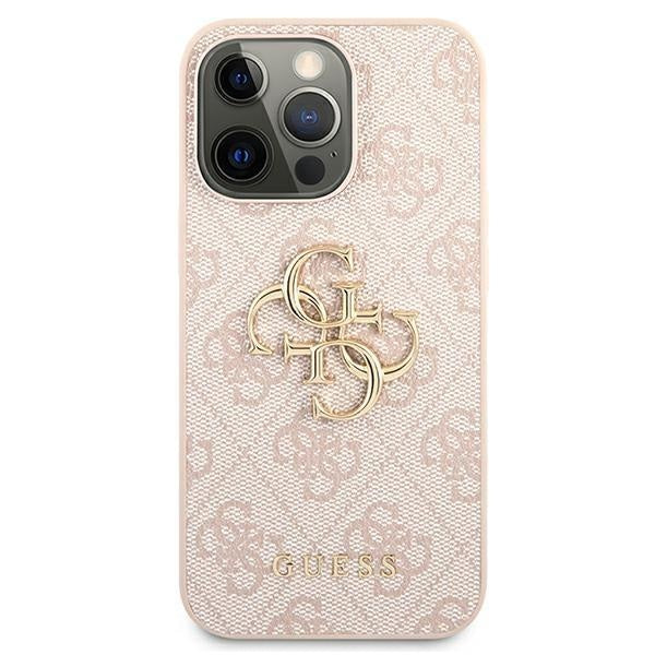 Кейс Guess GUHCP13X4GMGPI за iPhone 13 Pro Max 6,7", розов / розов, твърд, 4G Big Metal Logo