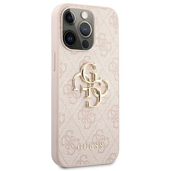 Кейс Guess GUHCP13X4GMGPI за iPhone 13 Pro Max 6,7", розов / розов, твърд, 4G Big Metal Logo