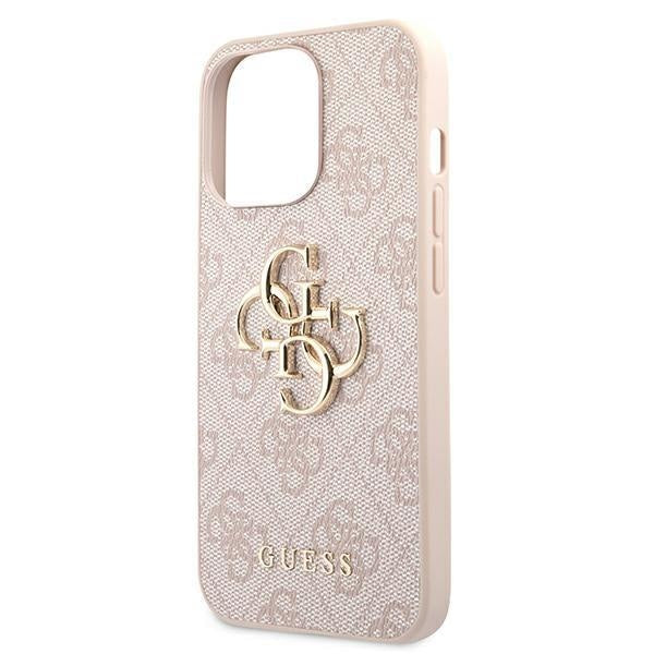 Кейс Guess GUHCP13X4GMGPI за iPhone 13 Pro Max 6,7", розов / розов, твърд, 4G Big Metal Logo
