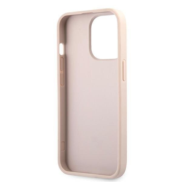 Кейс Guess GUHCP13X4GMGPI за iPhone 13 Pro Max 6,7", розов / розов, твърд, 4G Big Metal Logo