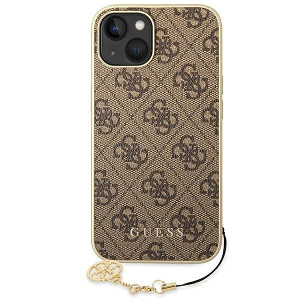 Кейс Guess GUHCP14MGF4GBR за iPhone 14 Plus 6,7", кафяв / кафяв, твърд, 4G Charms Collection