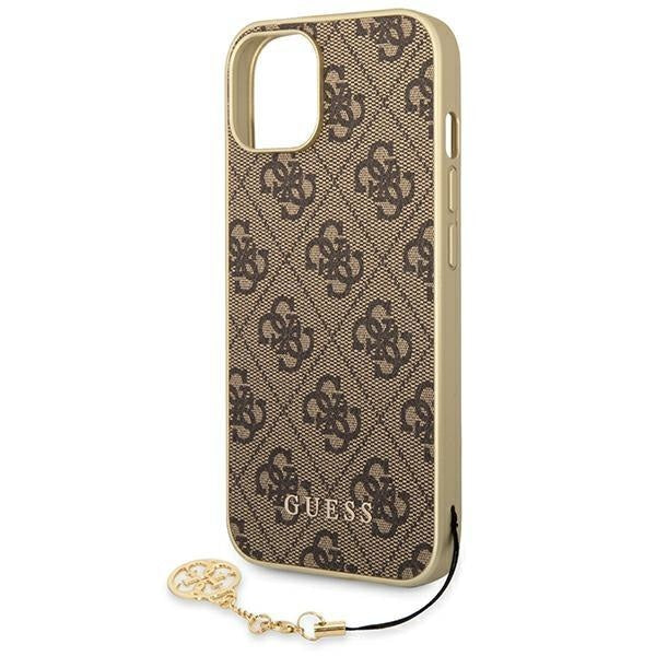 Кейс Guess GUHCP14MGF4GBR за iPhone 14 Plus 6,7", кафяв / кафяв, твърд, 4G Charms Collection