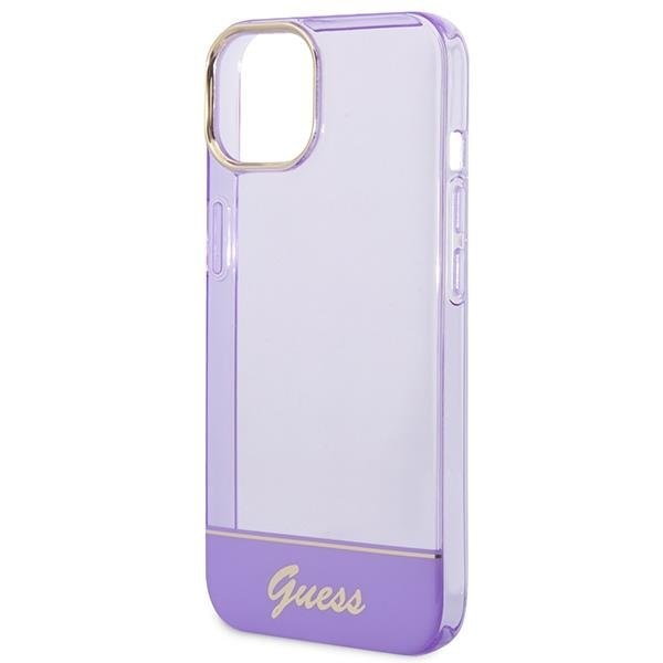 Кейс Guess GUHCP14MHGCOU за iPhone 14 Plus 6.7", лилав / лилав, твърд, Translucent