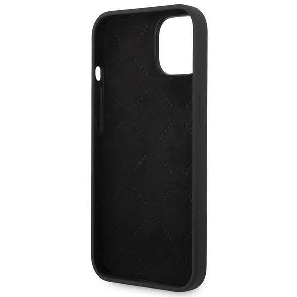 Кейс Guess GUHCP14MSLSMK за iPhone 14 Plus 6.7", черен / черен, твърд, Silicone Vintage Gold Logo