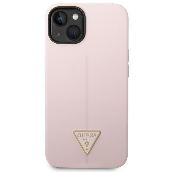 Кейс Guess GUHCP14MSLTGU за iPhone 14 Plus 6.7", лилав / лилав, твърд, Silicone Triangle
