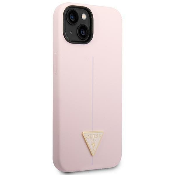 Кейс Guess GUHCP14MSLTGU за iPhone 14 Plus 6.7", лилав / лилав, твърд, Silicone Triangle