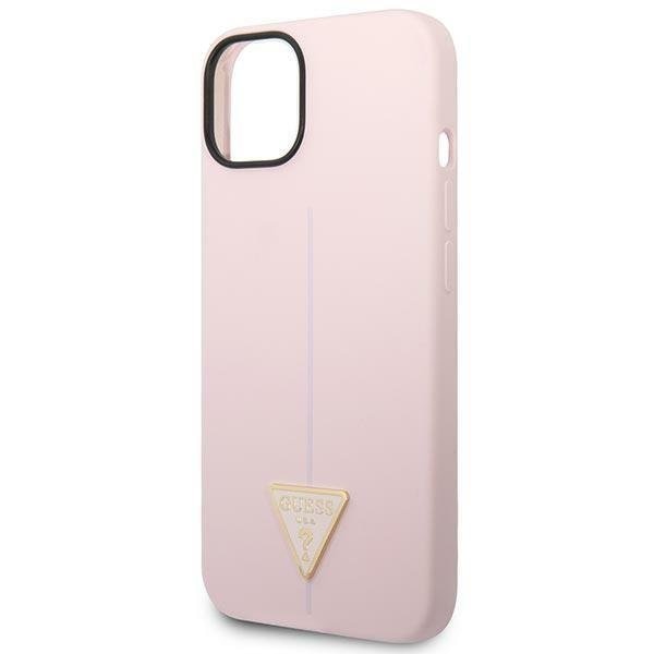 Кейс Guess GUHCP14MSLTGU за iPhone 14 Plus 6.7", лилав / лилав, твърд, Silicone Triangle