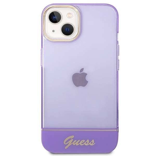 Кейс Guess GUHCP14SHGCOU за iPhone 14 6.1", лилав / лилав, твърд, Translucent