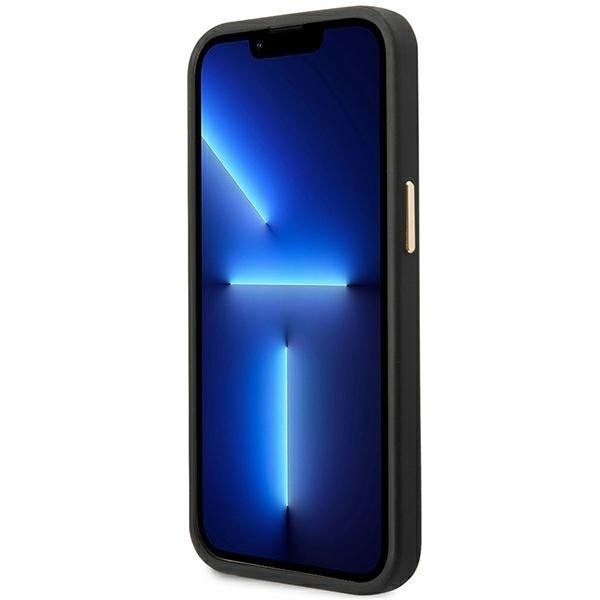 Кейс Guess GUHCP14SHGCRHK за iPhone 14 6.1", черен / черен, твърд, Croco Collection