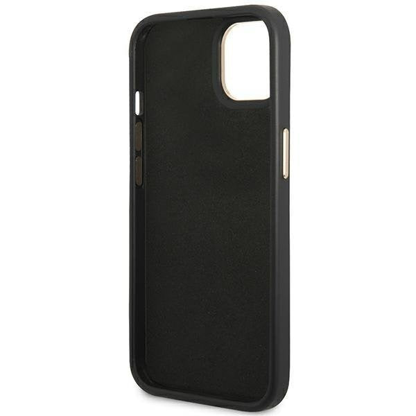 Кейс Guess GUHCP14SHGCRHK за iPhone 14 6.1", черен / черен, твърд, Croco Collection
