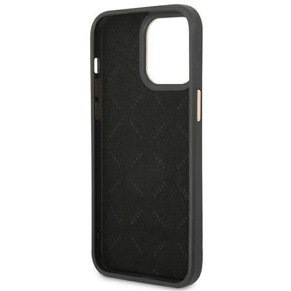 Кейс Guess GUHCP14XHG4SHK за iPhone 14 Pro Max 6.7", черен / черен, твърд, 4G Vintage Gold Logo