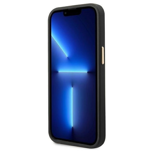 Кейс Guess GUHCP14XHGCRHK за iPhone 14 Pro Max 6,7", черен / черен, твърд, Croco Collection