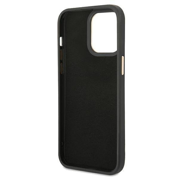Кейс Guess GUHCP14XHGCRHK за iPhone 14 Pro Max 6,7", черен / черен, твърд, Croco Collection