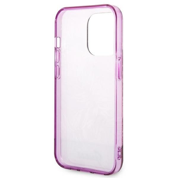 Кейс Guess GUHCP14XHGJGHP за iPhone 14 Pro Max 6.7", розов / розов, твърд, Jungle Collection
