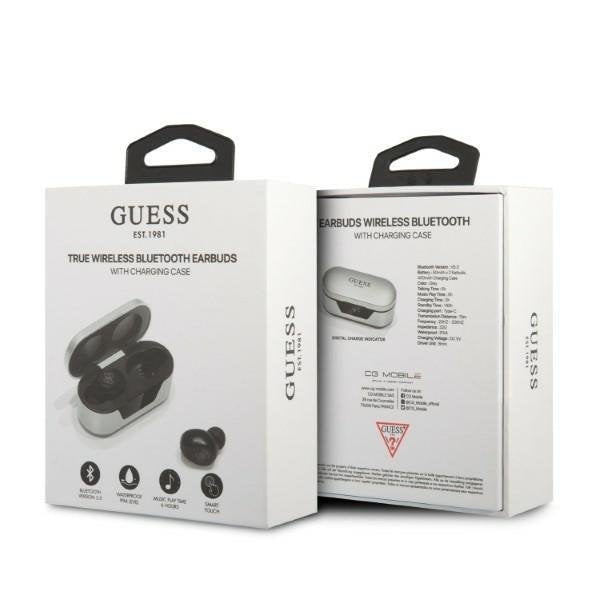 Безжични слушалки Guess GUTWST31EG, TWS, Bluetooth 5.0, IPX4, слушалка(50mAh), кутия(400mAh), сиви