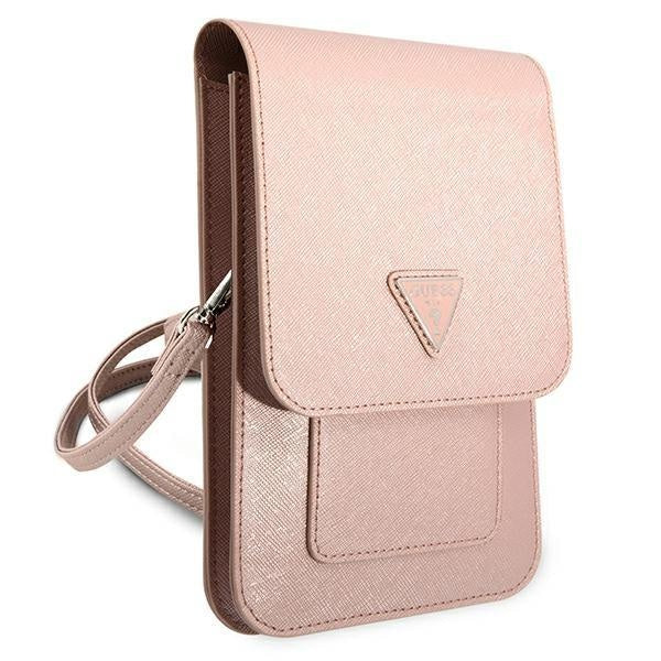 Чанта Guess GUWBSATMPI, розова, Saffiano Triangle