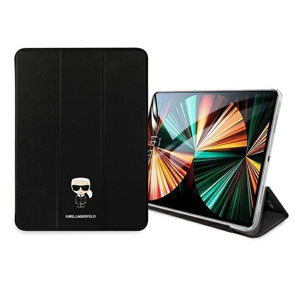 Кейс Karl Lagerfeld KLFC11OKMK за iPad 11" Pro 2021, черен / черен, Saffiano Karl Iconic