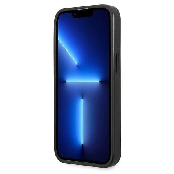 Кейс Karl Lagerfeld KLHCP13MMNMP1K за iPhone 13 6,1", твърд, черен / черен, Monogram Plaque