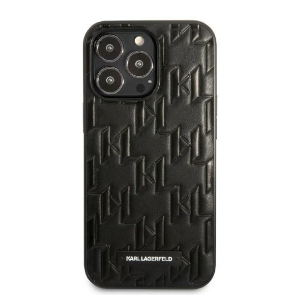 Кейс Karl Lagerfeld KLHCP13XMNMP1K за iPhone 13 Pro Max 6,7", твърд, черен / черен, Monogram Plaque